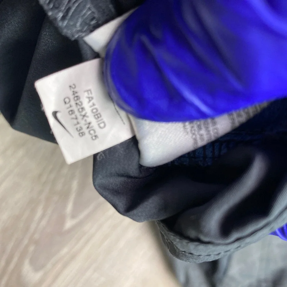 Nike Jacket UNC Tar Heels Men Med Black‎ Blue Windbreaker Pullover Quarter Zip
